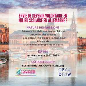 Appel à candidatures – Volontariat OFAJ 10.02.2022 visu Insta-73a3d360